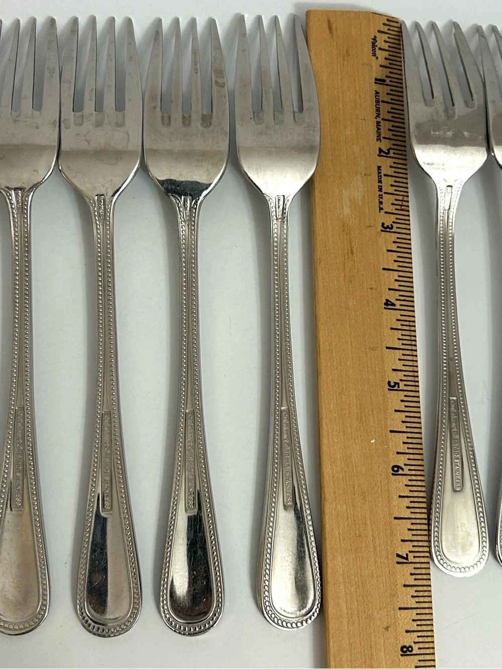 Cuisinart Stainless Steel Beaded Handle Dinner & Salad Forks - Set of 6